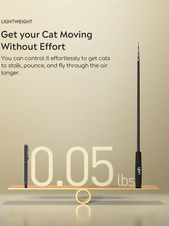 Összecsukható (teleszkópos) pálcajáték cicáknak 4 db cserélhető fejjel