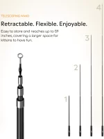 Összecsukható (teleszkópos) pálcajáték cicáknak 4 db cserélhető fejjel