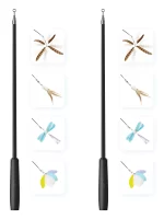 Összecsukható (teleszkópos) pálcajáték cicáknak 4 db cserélhető fejjel