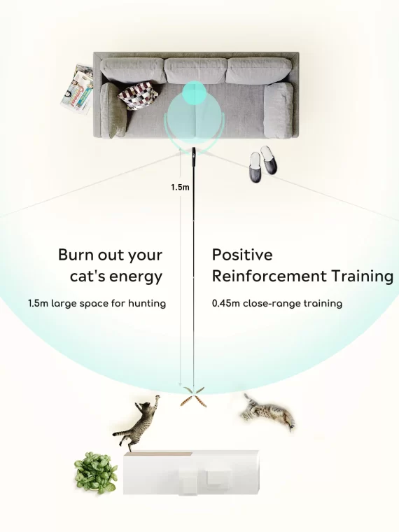 Összecsukható (teleszkópos) pálcajáték cicáknak 4 db cserélhető fejjel