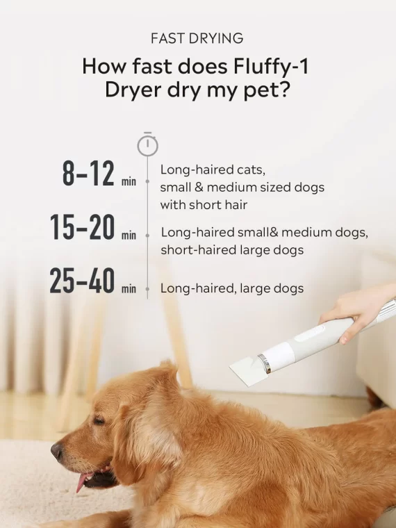 Fluffy-1 nagy sebességű kutya- és macskaszárító